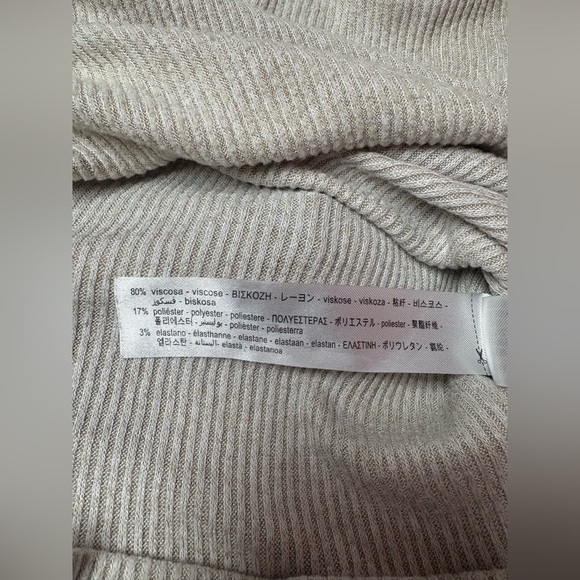 Zara Cream Tie Front Fitted Blouse - Picture 4 of 5